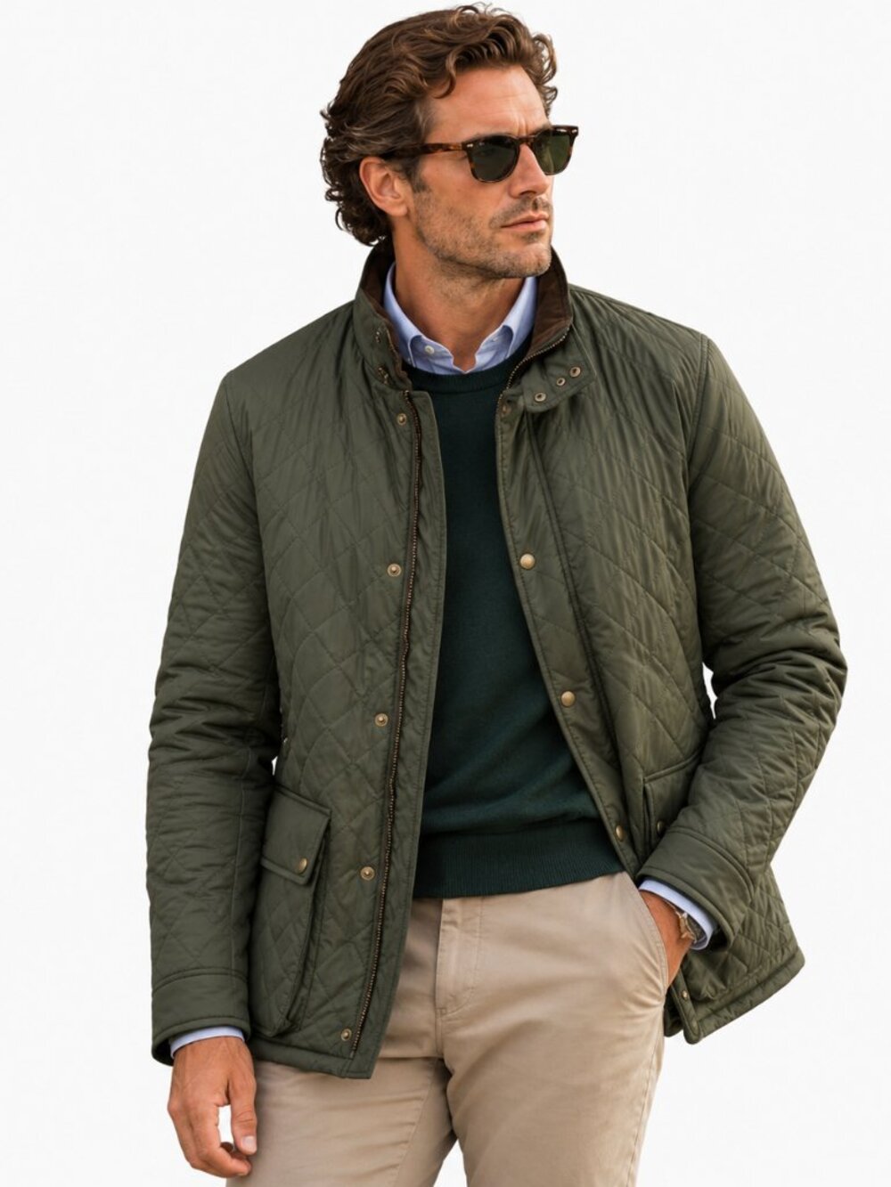 Polo Ralph Lauren Quilted Hunting Jacket Olive Field Coat Heritage 3XB